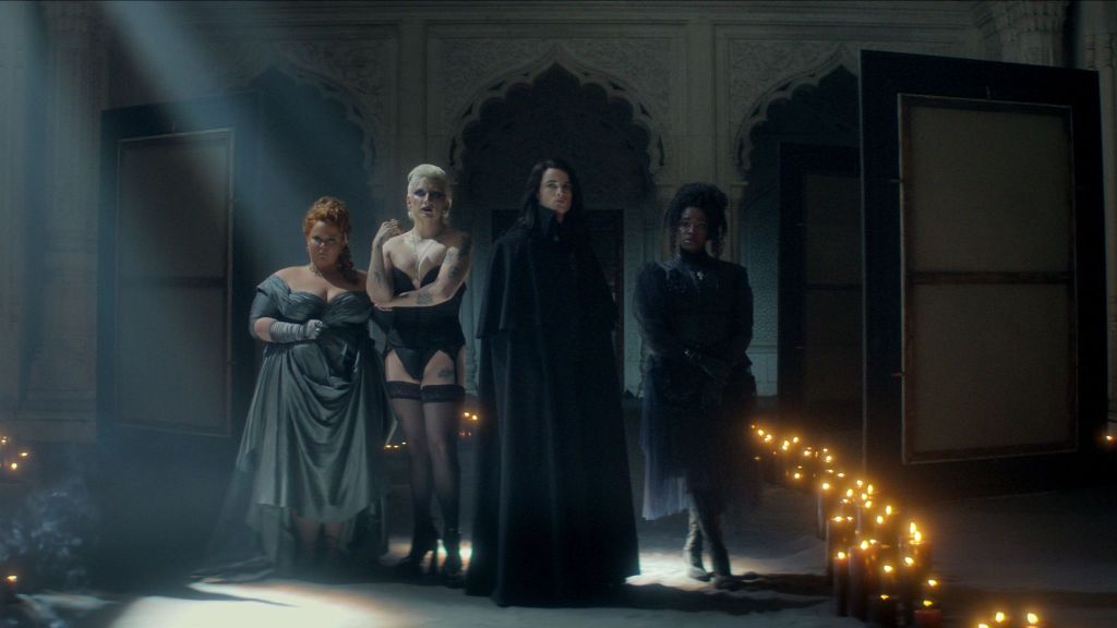 Donna Preston as Despair, Mason Alexander Park as Desire, Tom Sturridge as Dream, Kirby Howell-Baptiste as Death in The Sandman Season 2