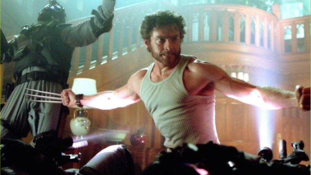 Wolverine battling Stryker's troops in X2: X-Men United