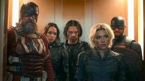 David Harbour, Hannah John-Kamen, Sebastian Stan, Florence Pugh, and Wyatt Russell in Thunderbolts*